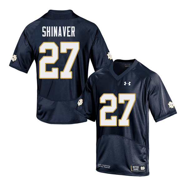 Men #27 Arion Shinaver Notre Dame Fighting Irish College Football Jerseys Sale-Navy